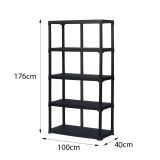Armadio in plastica antracite 100x176h cm - Aurelian