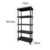 Armadio in plastica antracite 72x164h cm - Goshenita