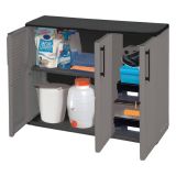 Armadio in plastica minimal 3 ante grigio e nero 102x84h cm - Aranka
