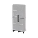 Armadio in plastica resistente raggi UV grigio chiaro e nero 68x169h cm - Askan