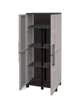 Armadio in plastica resistente raggi UV grigio chiaro e nero 68x169h cm - Askan