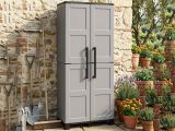 Armadio in plastica resistente raggi UV grigio chiaro e nero 68x169h cm - Askan