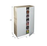 Armadio legno e bianco 2 ante 72x103h cm - Athenodora