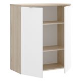 Armadio legno e bianco lucido ante battenti 79x96h cm - Alicha