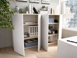 Armadio legno e bianco lucido ante battenti 79x96h cm - Alicha