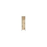 Armadio legno scuro e bianco salvaspazio 45x173h cm - Ramil