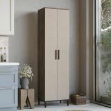 Armadio marrone e grigio salvaspazio 50x183h cm - Albizia