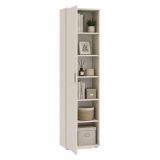 Armadio Multiuso 1 Anta Beige Cashmere 5 Ripiani Un'anta 50x185h cm, 6 Vani - Lerosota
