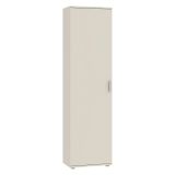 Armadio Multiuso 1 Anta Beige Cashmere 5 Ripiani Un'anta 50x185h cm, 6 Vani - Lerosota