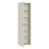 Armadio Multiuso 1 Anta Beige Cashmere 5 Ripiani Un'anta 50x185h cm, 6 Vani - Lerosota