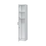 Armadio Multiuso 1 Anta Bianco 2 Ripiani Apertura Battente 41x206h cm, Un'anta - Crucoli