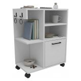 Armadio Multiuso 1 Anta Bianco 5 Ripiani Un'anta 81x60h cm, 5 Vani - Fornelli