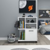 Armadio Multiuso 1 Anta Bianco 5 Ripiani Un'anta 81x60h cm, 5 Vani - Fornelli