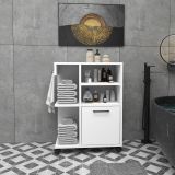 Armadio Multiuso 1 Anta Bianco 5 Ripiani Un'anta 81x60h cm, 5 Vani - Fornelli