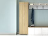 Armadio Multiuso 1 Anta Bianco Beige 7 Ripiani Un'anta 50x182h cm, Apertura Battente - Cansano