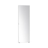 Armadio multiuso 1 anta Makhado, Mobile multifunzionale, Mobiletto scarpiera, Guardaroba porta scarpe, Made in Italy, 60x19h200 cm, Bianco lucido