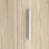 Armadio Multiuso 1 Anta Marrone Rovere Rovere 5 Ripiani Un'anta 50x185h cm, 6 Vani - Lerosota