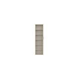Armadio Multiuso 1 Anta Marrone Rovere Rovere 5 Ripiani Un'anta 50x185h cm, 6 Vani - Lerosota