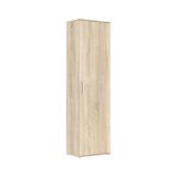 Armadio Multiuso 1 Anta Marrone Rovere Rovere 5 Ripiani Un'anta 50x185h cm, 6 Vani - Lerosota