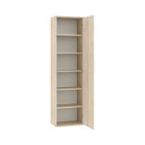Armadio Multiuso 1 Anta Marrone Rovere Rovere 5 Ripiani Un'anta 50x185h cm, 6 Vani - Lerosota
