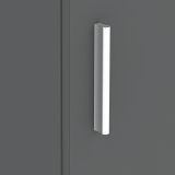 Armadio Multiuso 1 Anta Nero Antracite Antracite 5 Ripiani Un'anta 50x185h cm, 6 Vani - Lerosota