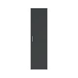 Armadio Multiuso 1 Anta Nero Antracite Antracite 5 Ripiani Un'anta 50x185h cm, 6 Vani - Lerosota