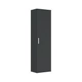 Armadio Multiuso 1 Anta Nero Antracite Antracite 5 Ripiani Un'anta 50x185h cm, 6 Vani - Lerosota