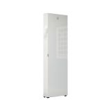 Armadio multiuso 1 anta Thulamela, Mobile multifunzionale, Mobiletto scarpiera, Guardaroba porta scarpe, Made in Italy, 60x19h200 cm, Bianco lucido
