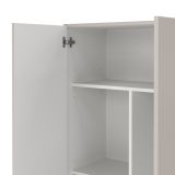 Armadio Multiuso 2 Ante Beige Cashmere 3 Ripiani 2 Ante 70x180h cm, 5 Vani - Soresina