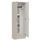 Armadio Multiuso 2 Ante Beige Cashmere 3 Ripiani 2 Ante 70x180h cm, 5 Vani - Soresina