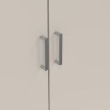 Armadio Multiuso 2 Ante Beige Cashmere 3 Ripiani 2 Ante 70x180h cm, 5 Vani - Soresina