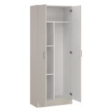 Armadio Multiuso 2 Ante Beige Cashmere 3 Ripiani 2 Ante 70x180h cm, 5 Vani - Soresina