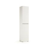 Armadio multiuso 2 ante Betulla, Scarpiera con ripiani regolabili, Mobile porta scarpe a 2 ante, 100% Made in Italy, 45x37h195 cm, Bianco