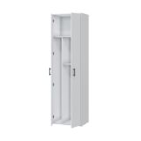 Armadio Multiuso 2 Ante Bianco 2 Ripiani Apertura Battente 60x206h cm, 2 Ante - Strevi