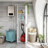 Armadio Multiuso 2 Ante Bianco 2 Ripiani Apertura Battente 60x206h cm, 2 Ante - Strevi