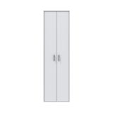 Armadio Multiuso 2 Ante Bianco 2 Ripiani Apertura Battente 60x206h cm, 2 Ante - Strevi
