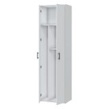 Armadio Multiuso 2 Ante Bianco 2 Ripiani Apertura Battente 60x206h cm, 2 Ante - Strevi