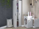 Armadio Multiuso 2 Ante Bianco 2 Ripiani Apertura Battente 60x206h cm, 2 Ante - Strevi