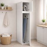 Armadio Multiuso 2 Ante Bianco 3 Ripiani 2 Ante 35x195h cm, Ideale per Lavanderia Made in Italy - Gilroy