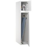 Armadio Multiuso 2 Ante Bianco 3 Ripiani 2 Ante 35x195h cm, Ideale per Lavanderia Made in Italy - Gilroy