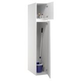 Armadio Multiuso 2 Ante Bianco 3 Ripiani 2 Ante 35x195h cm, Ideale per Lavanderia Made in Italy - Gilroy