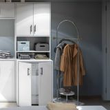 Armadio Multiuso 2 Ante Bianco 3 Ripiani Apertura Battente 73x206h cm, 2 Ante - Delebio