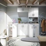 Armadio Multiuso 2 Ante Bianco 3 Ripiani Apertura Battente 73x206h cm, 2 Ante - Delebio