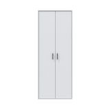 Armadio Multiuso 2 Ante Bianco 3 Ripiani Apertura Battente 80x206h cm, 2 Ante - Mileto