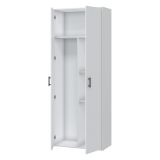 Armadio Multiuso 2 Ante Bianco 3 Ripiani Apertura Battente 80x206h cm, 2 Ante - Mileto