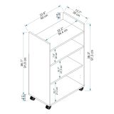 Armadio Multiuso 2 Ante Bianco 4 Ripiani 2 Ante 60x97h cm, 3 Vani - Marzi