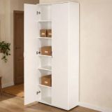 Armadio Multiuso 2 Ante Bianco 5 Ripiani Apertura Battente 70x189h cm, 2 Ante - Pazzano