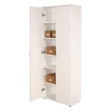 Armadio Multiuso 2 Ante Bianco 5 Ripiani Apertura Battente 70x189h cm, 2 Ante - Pazzano