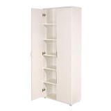 Armadio Multiuso 2 Ante Bianco 5 Ripiani Apertura Battente 70x189h cm, 2 Ante - Pazzano