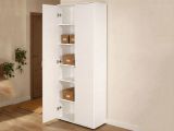 Armadio Multiuso 2 Ante Bianco 5 Ripiani Apertura Battente 70x189h cm, 2 Ante - Pazzano